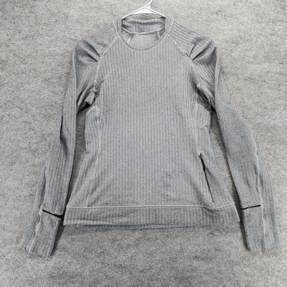 Lululemon Shirt Women 6 Gray Long Sleeve Thumbhole